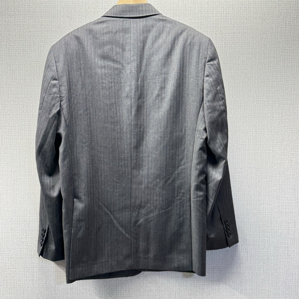 Jos. A. Bank Blazer Mens 42L Grey Wool Herringbone Tailored Signature Collection - Picture 2 of 8